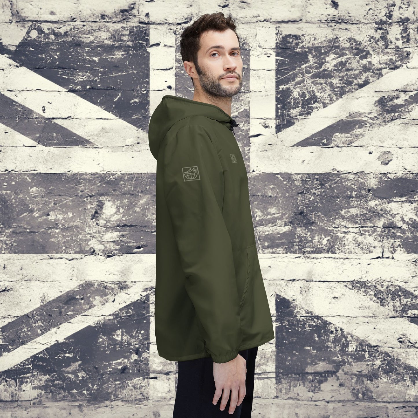 'I AM OASIS' Waterproof Hooded Jacket in Military Green with Sage OG Logo Set