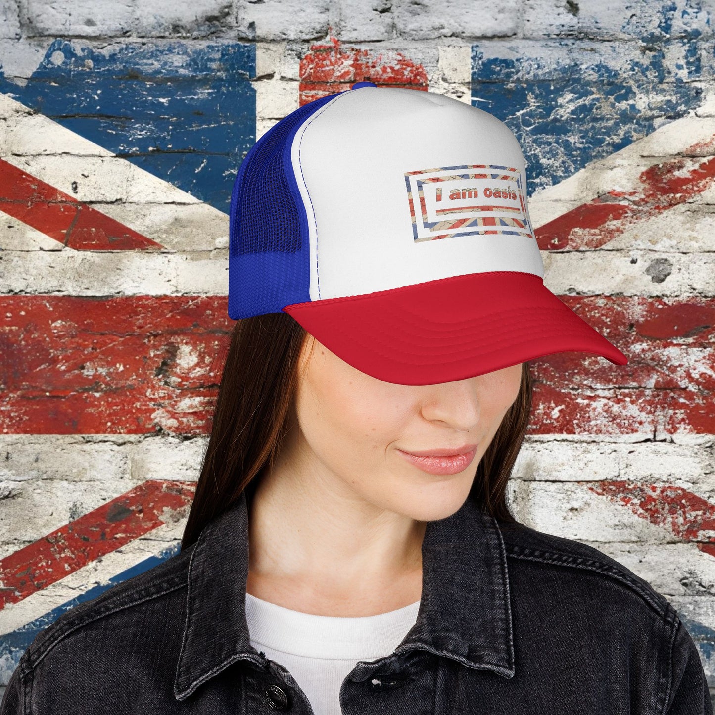 'I AM OASIS' Trucker Caps with Union Jack OG Logo