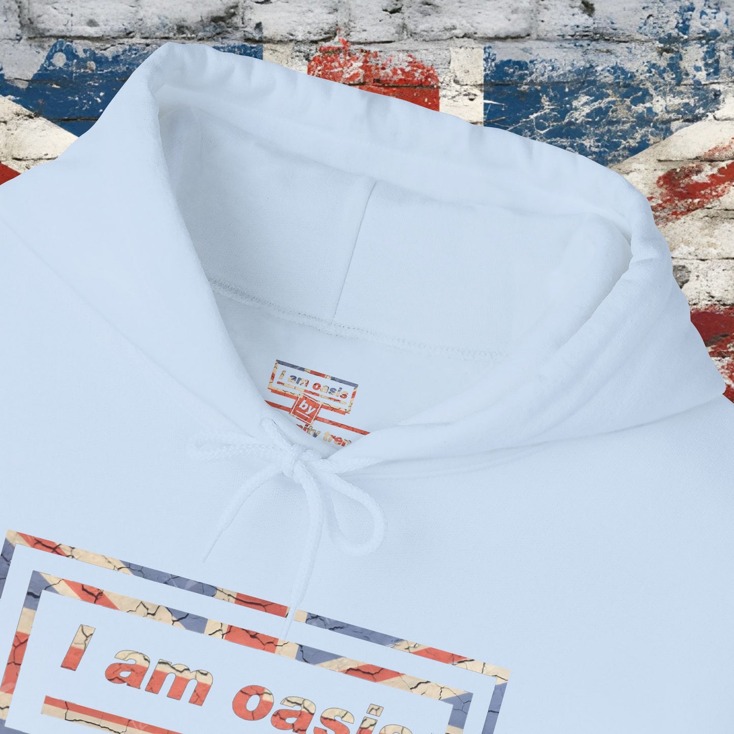 'I AM OASIS' Classic Hoody with large front Special Edition Union Jack OG Logo Set