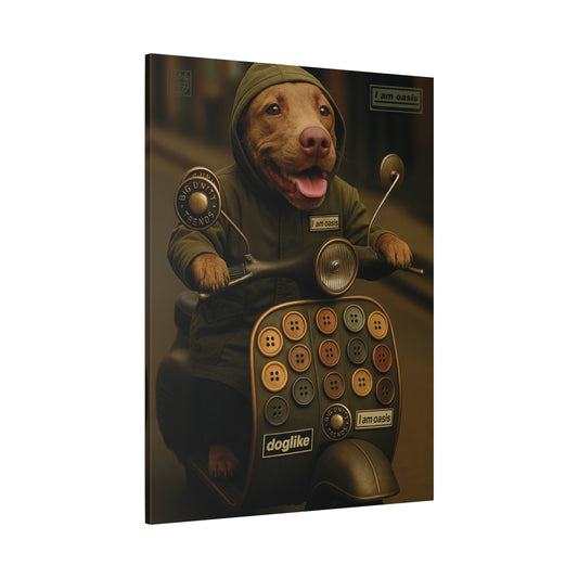 BUTTONS by 'I AM OASIS' Original Digital Portrait on Matte Canvas
