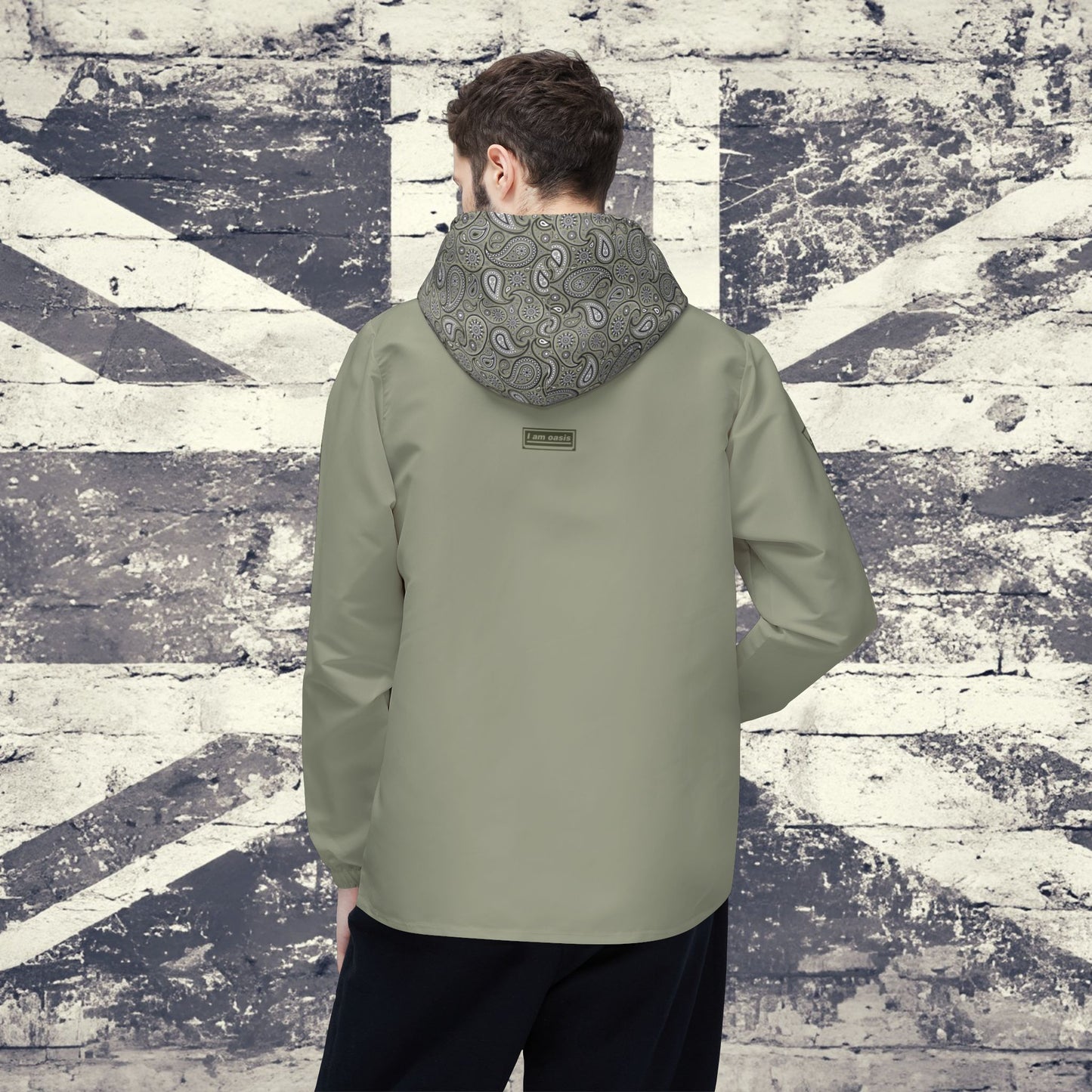 'I AM OASIS' Waterproof Hooded Jacket with Paisley & OG Logo Set (Brand Colours)
