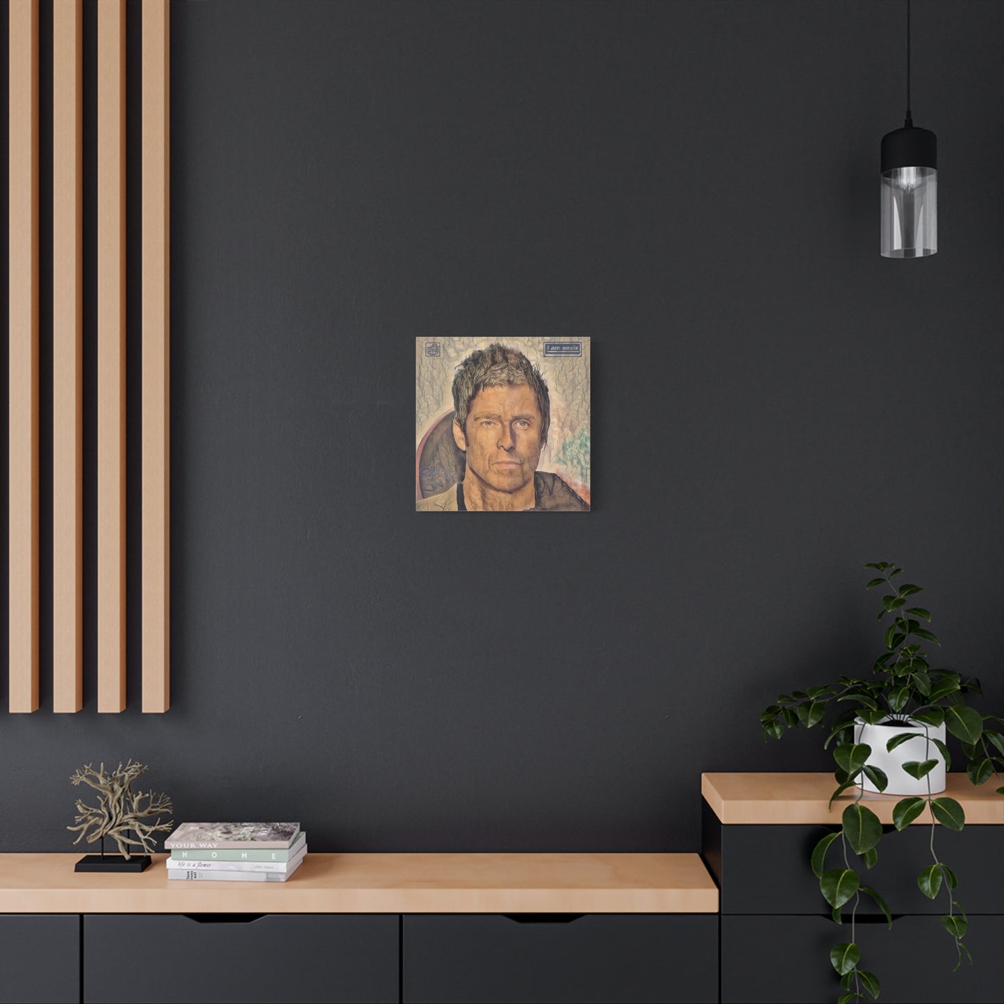 'I AM OASIS' Definitely Noel, Maybe Liam, Original Digital Portrait by BigUnit22 on Matte Canvas, Stretched, 1.25" in various sizes from 12"x 12"