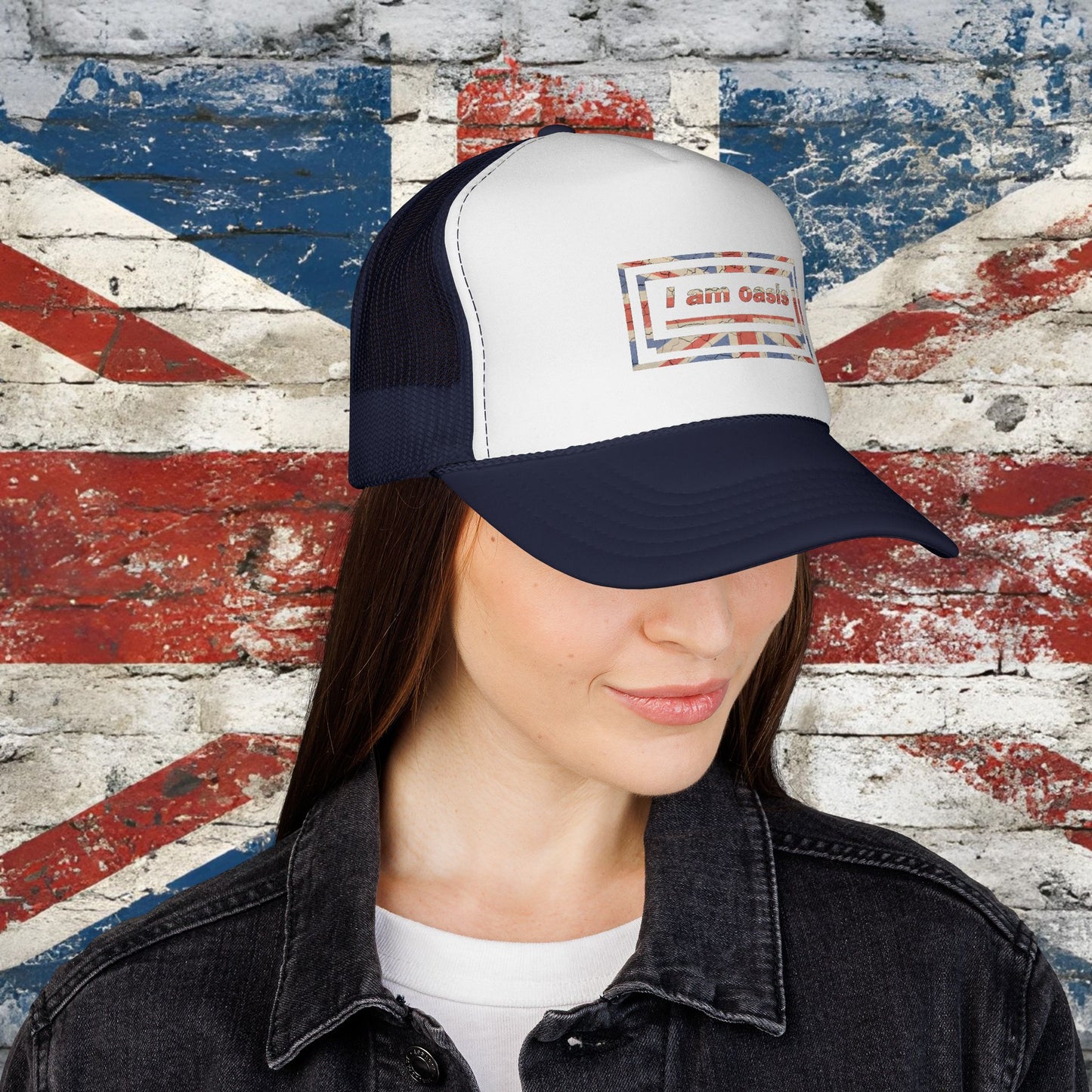 'I AM OASIS' Trucker Caps with Union Jack OG Logo