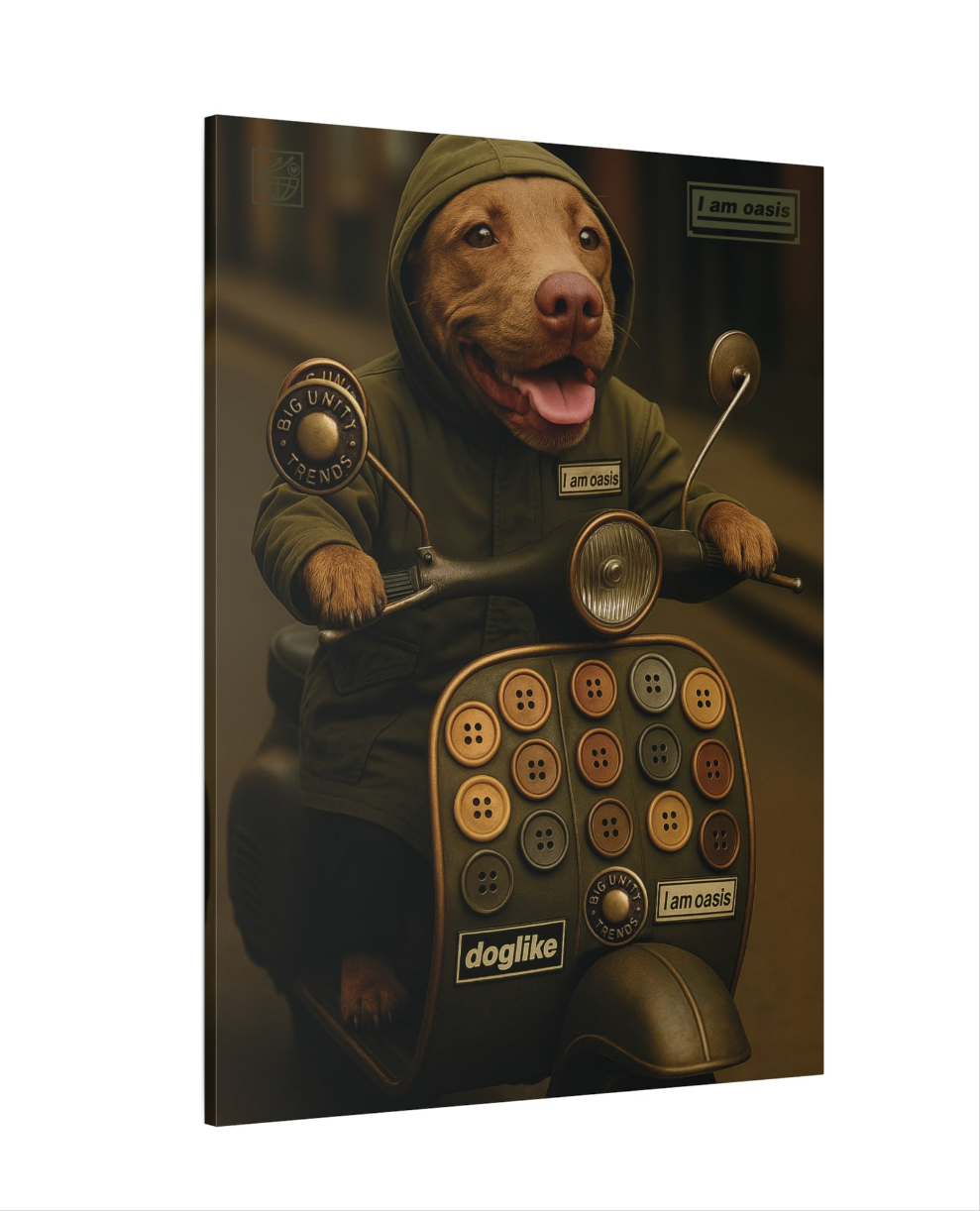 BUTTONS by 'I AM OASIS' Original Digital Portrait on Matte Canvas