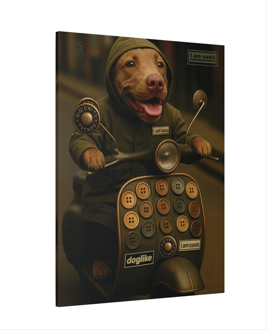 BUTTONS by 'I AM OASIS' Original Digital Portrait on Matte Canvas