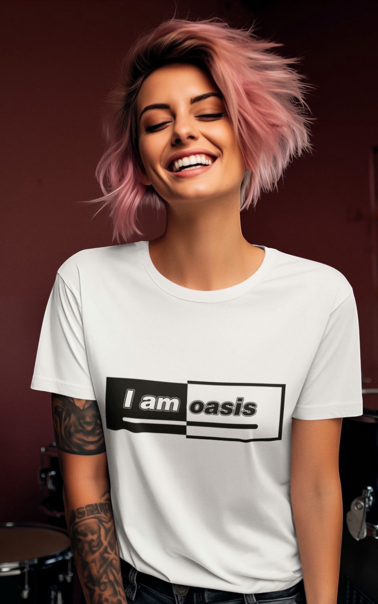 'I AM OASIS' Classic T-shirt – 50/50 Logo – 9 Brand Colours - Premium Cotton