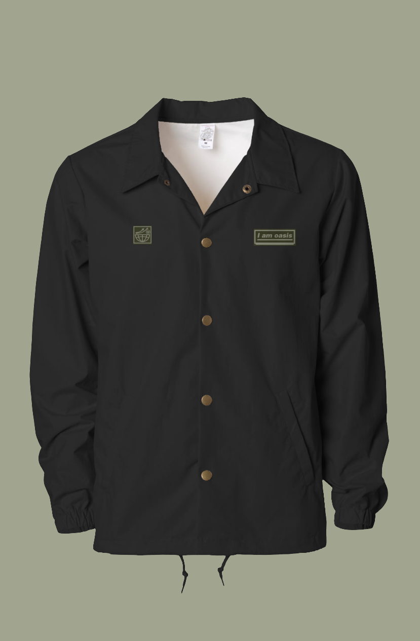 'I AM OASIS' Water Resistant Coaches Jacket