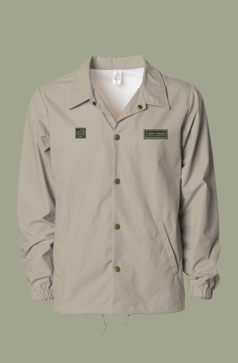 'I AM OASIS' Water Resistant Coaches Jacket