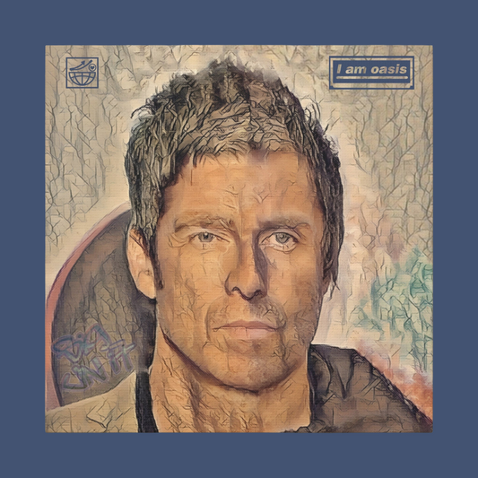 'I AM OASIS' Definitely Noel, Maybe Liam, Original Digital Portrait on Matt Canvas from 12"x 12" to 36" x 36"