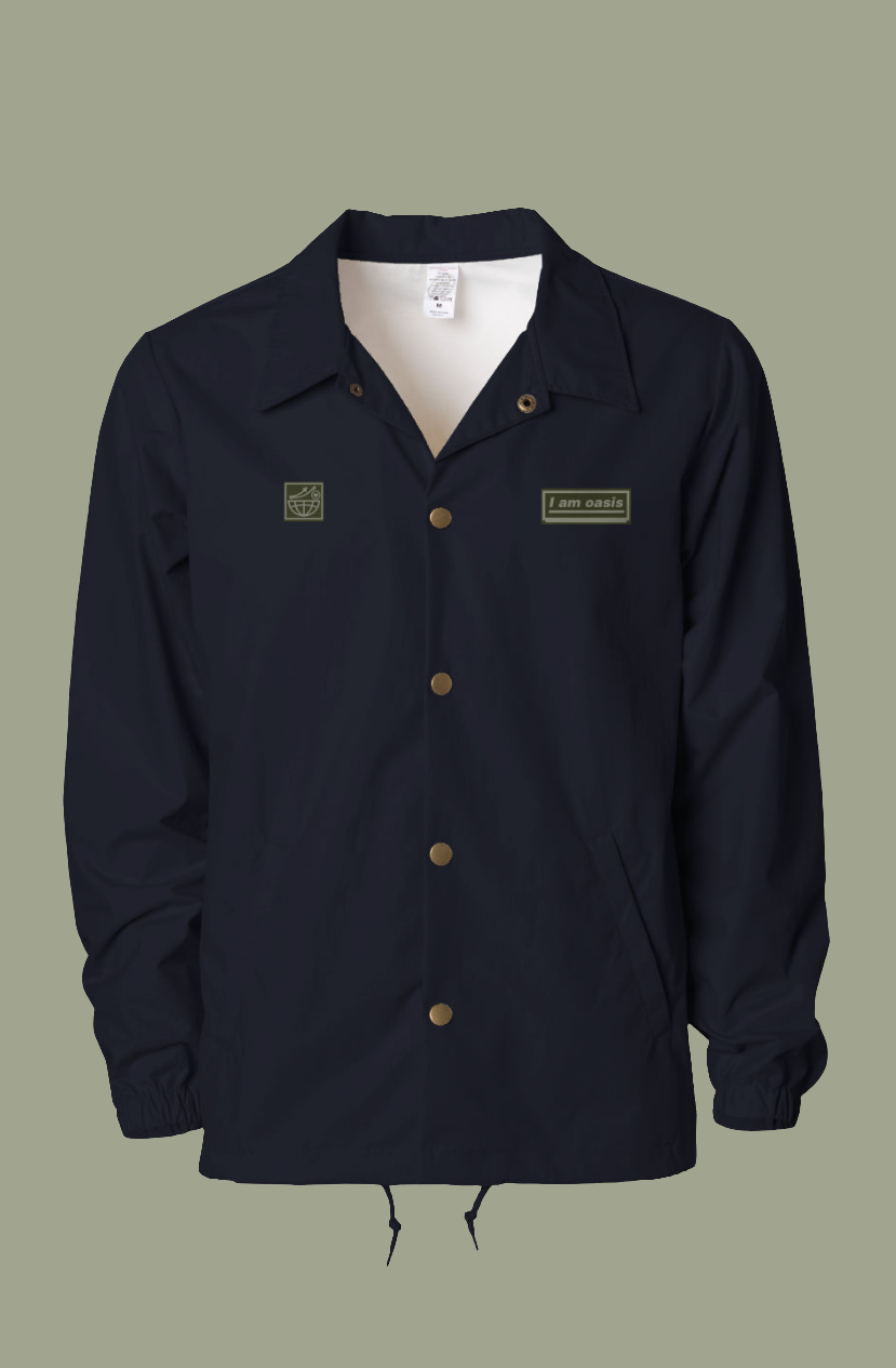 'I AM OASIS' Water Resistant Coaches Jacket