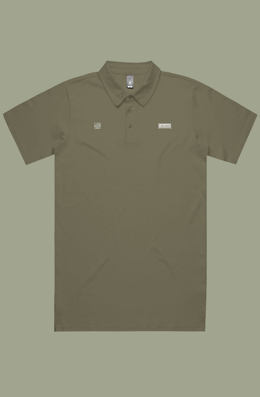 'I AM OASIS' Chad Polo T-shirt with white OG Logos